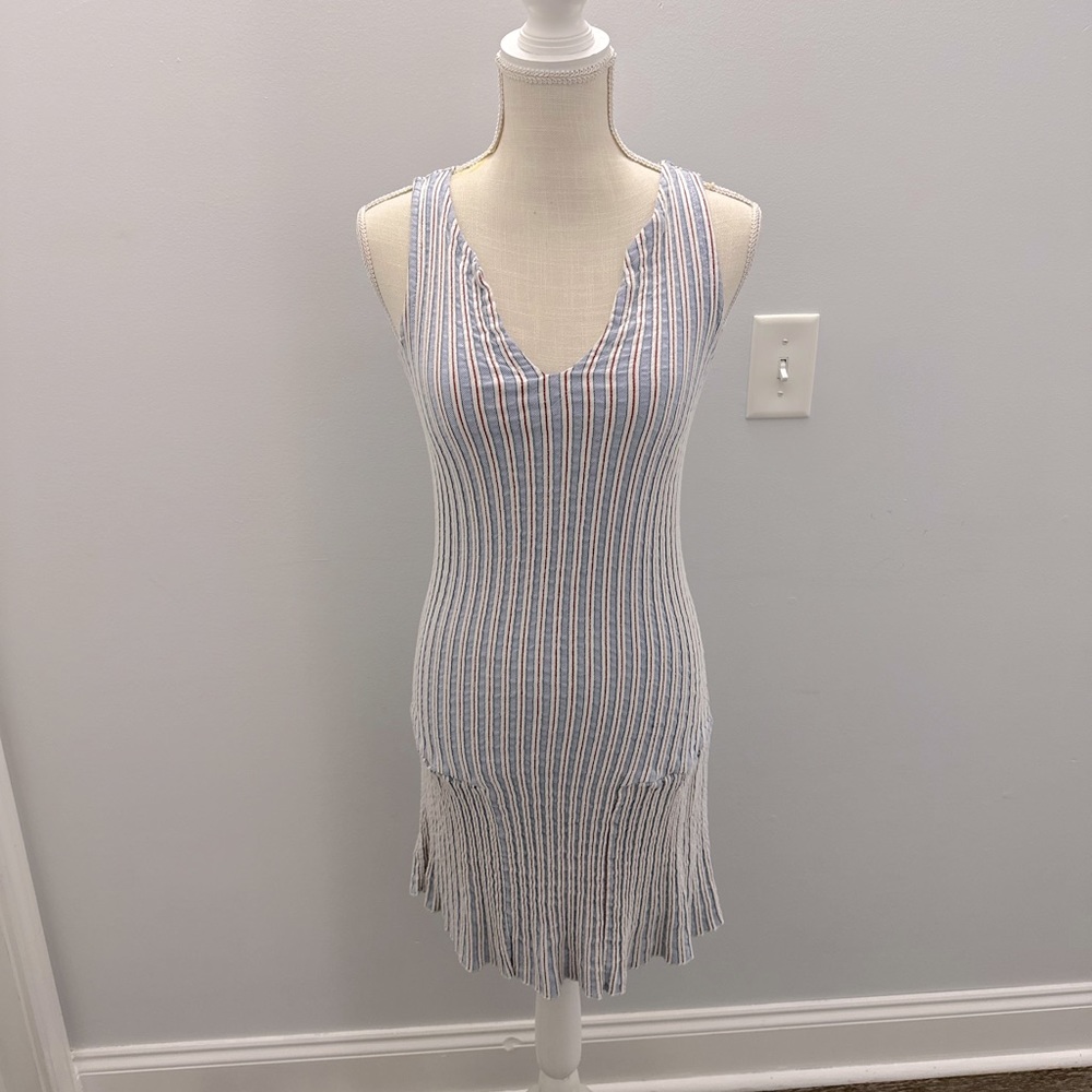 Blue white and red structured dress size 36